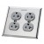 OC102-2D Double Duplex Receptacle Cover